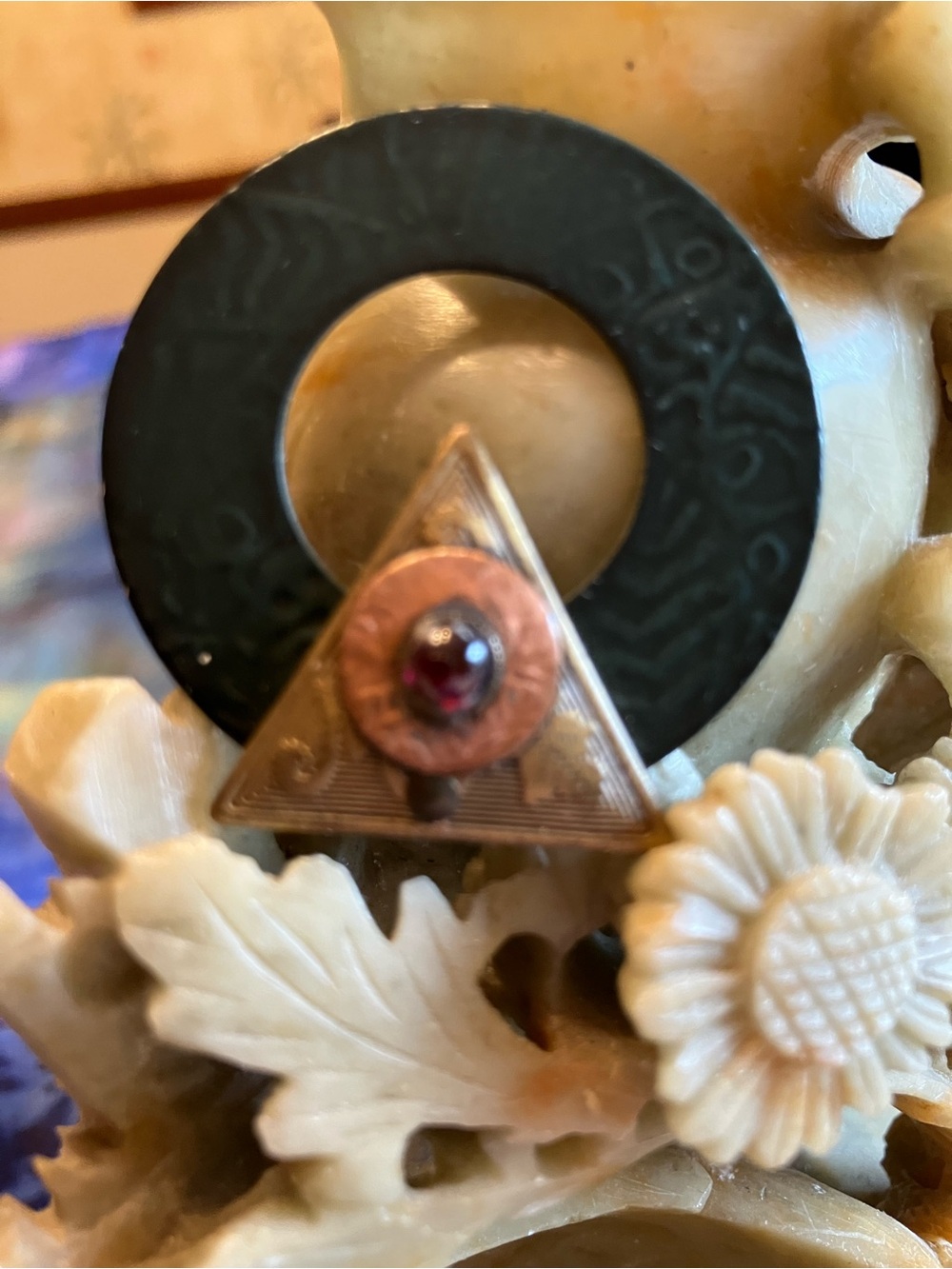 Brass, Copper and Black Metal with details Brooch
